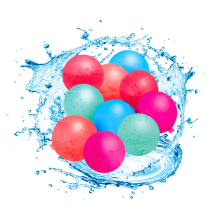 Starlyf Water Balls: Reusable, Fast-Fill Silicone Water Balls – 10-Colorful Balls with Mesh Bag for Beach, Pool & Outdoor Fun