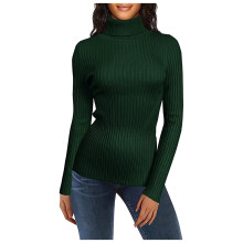 (green, M) Sweaters for Women with Zipper Women's Turtleneck Ribbed Base Sweater Cute Warm Stylish Pullover Sweater