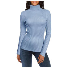 (lightpink, L) Sweaters for Women with Zipper Women's Turtleneck Ribbed Base Sweater Cute Warm Stylish Pullover Sweater
