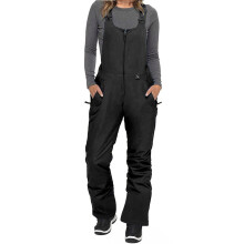 (black, XL) Nituyy Women's Sleeveless Ski Overalls, Adjustable Shoulder Strap Jumpsuit, Side Pocket Long One-Piece Clothes