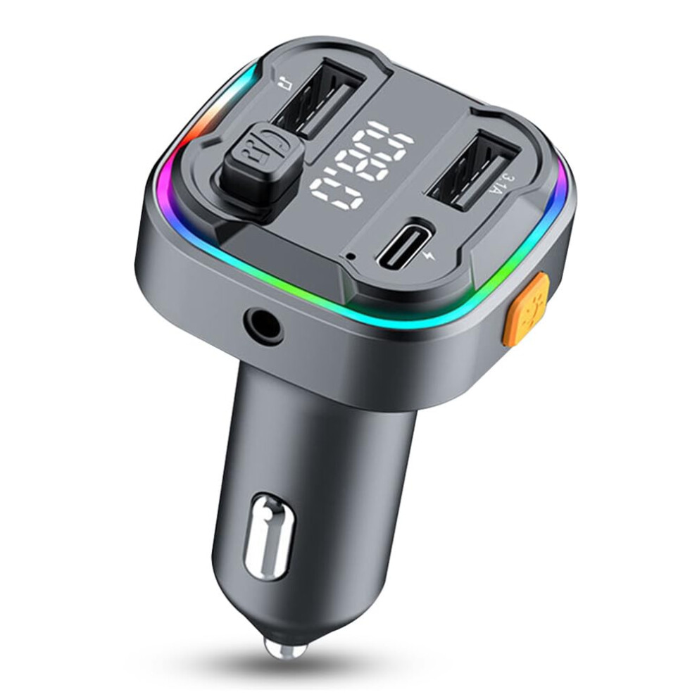 Chronus Bluetooth 5.3 Fm Bluetooth Transmitter Car, 48W Dual Usb Bluetooth Car Adapter, Wireless Radio Receiver, Hands-Free Calling, Music Player 6976918031013