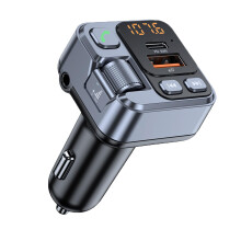 Chronus Bluetooth Radio Adapter for Car - Bluetooth 5.1 FM Transmitter with PD 30W USB-C Car Charger - Supports Wireless Music Player, Hands Free