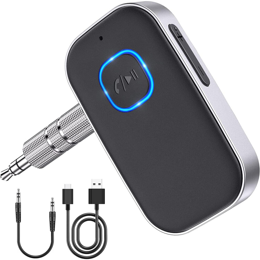 Chronus Bluetooth Receiver, Car Bluetooth Aux Adapter, Noise Cancelled 3.5Mm Aux Bluetooth 5.3 Stereo Amplifiers Receiver For Stereo/Speakers/Wired 6976918031136