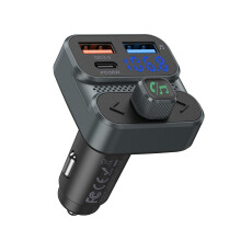 Chronus Bluetooth 5.3 Car FM Transmitter, [PD 36W & QC3.0] Dual USB Bluetooth Car Adapter with Hands-Free Calling, Noise Cancelling, Supports U Disk,