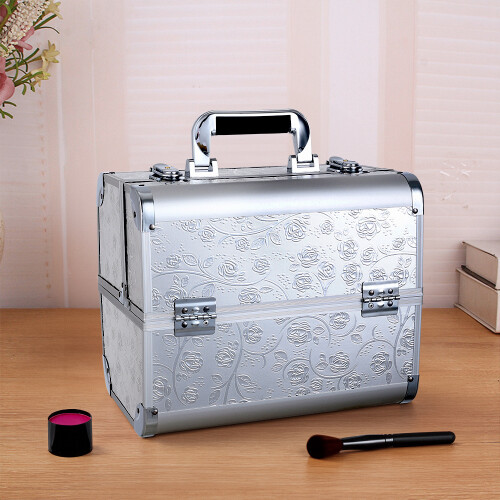 Living And Home Rose Pattern Beauty Salon Makeup Case