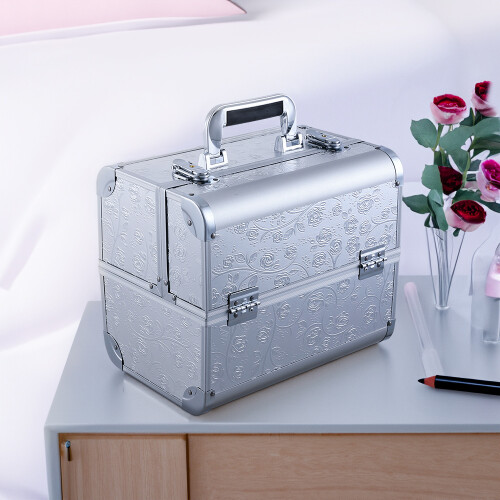 Living And Home Rose Pattern Beauty Salon Makeup Case 1