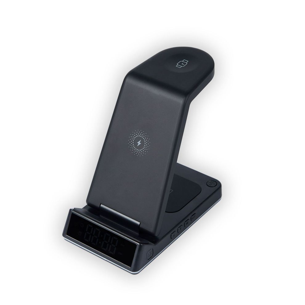 Chronus Wireless Charging Station, 3 In 1 Wireless Charger, 15W Wireless Charging Station For Iphone 16/15/14/13/12, Airpods, Iwatch(Black) Black 6976918032638
