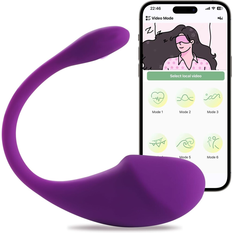 Chronus Adult Sex Toys APP Remote Control Vibrator, G Spot Wearable Panty Vibrator with 9 Powerful Vibrations for Women, Couples(purple)