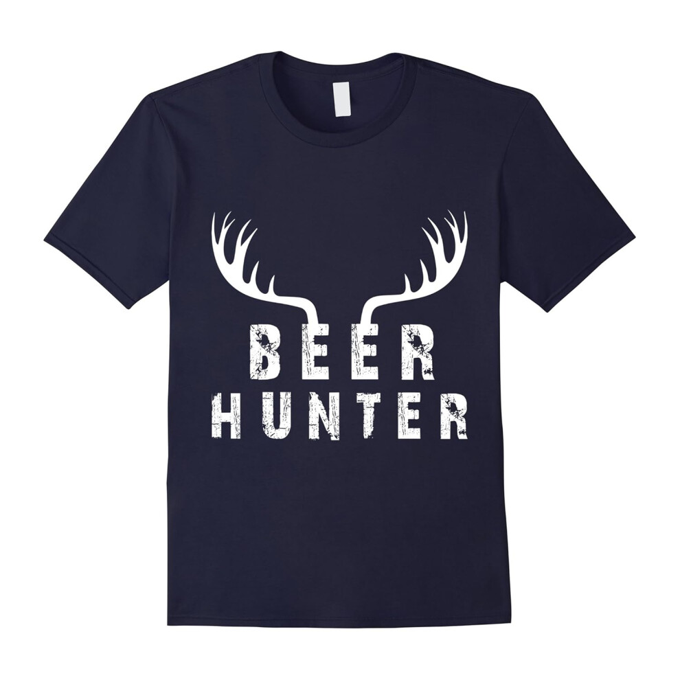 (XXL) Beer Hunter Hunting Hunter Deer Tee Shirt T-Shirt Dad Gift-Father's Day