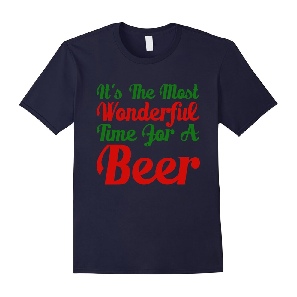 (L) Wonderful Time For Beer T-Shirt, Funny Love Beer day Gift-Father's Day