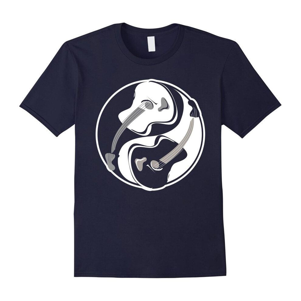 (M) Ying Yang of Guitar Awesome Guitarist Music Lover T-Shirt-Father's Day