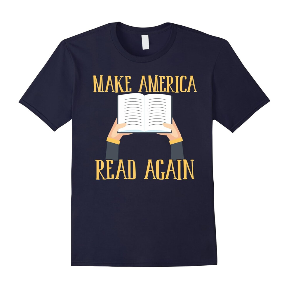 (XXL) Make America Read Again Book Lovers Novel Reading Shirt-Father's Day