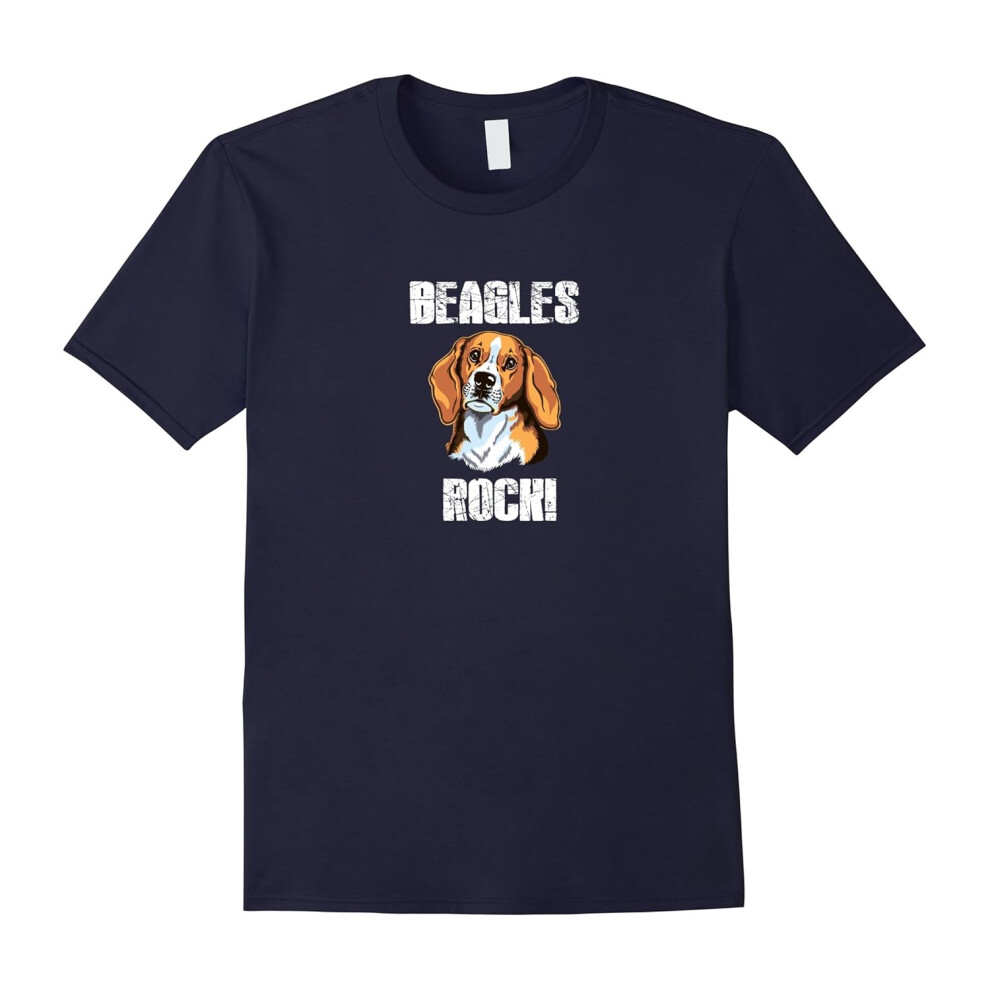 (XL) Beagles Rock Funny Dog Lovers Pet T Shirt-Father's Day