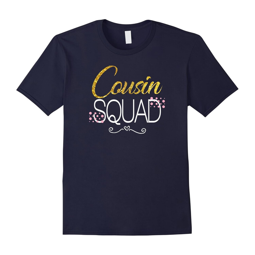 (L) Cousin Squad Funny Family T-shirt Auntie Gift Woman Niece-Father's Day