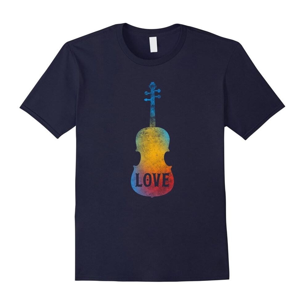 (XXXL) Violin Player Teacher Student Gifts T Shirt Love Music Tee-Father's Day