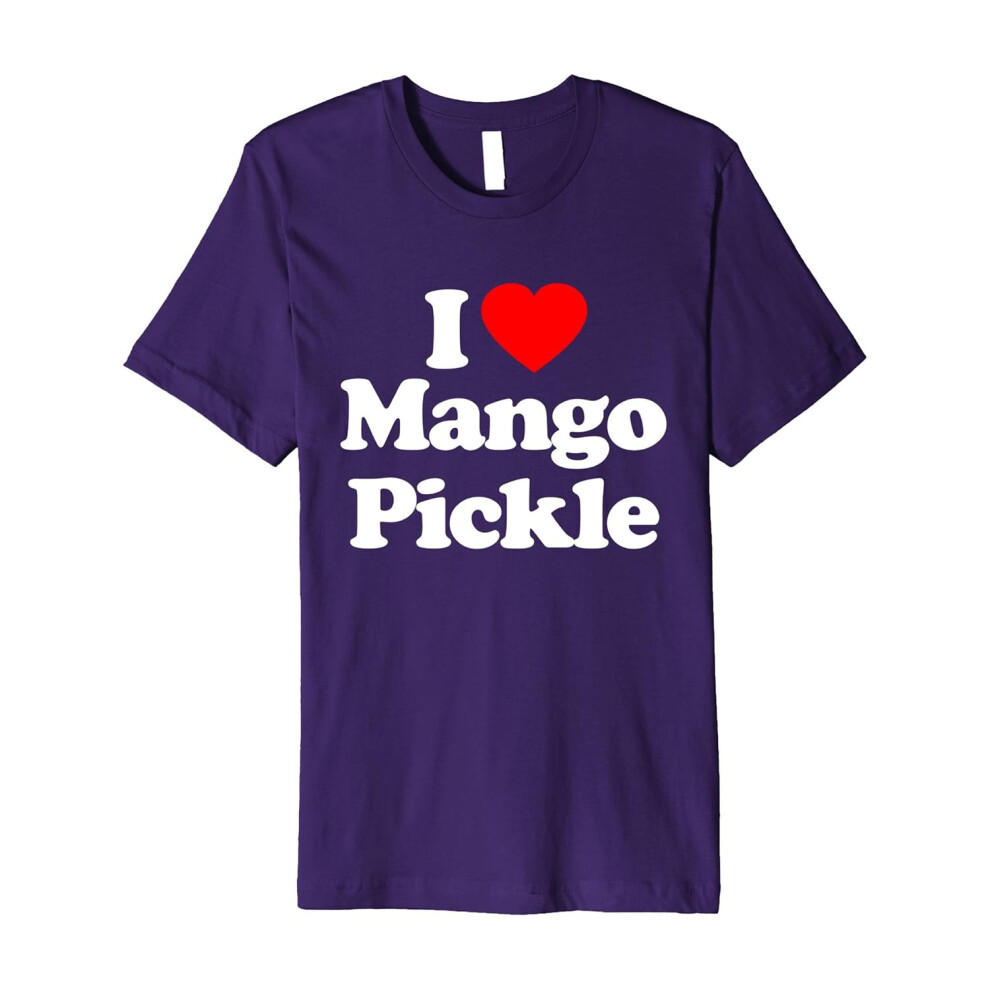 (XL) I Love MANGO PICKLE T-Shirt Heart Funny Tee-Father's Day