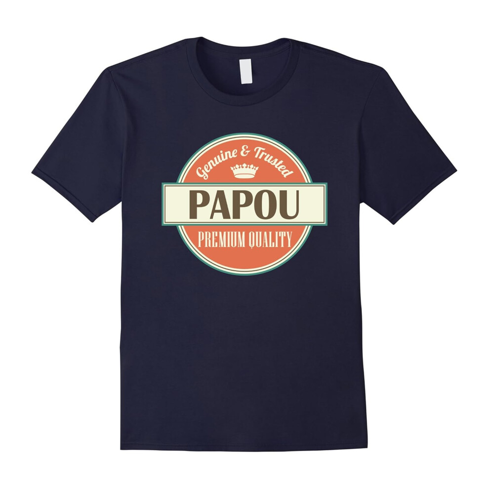 (XL) Papou Grandpa T-shirt Funny Fathers Day Tee-Father's Day