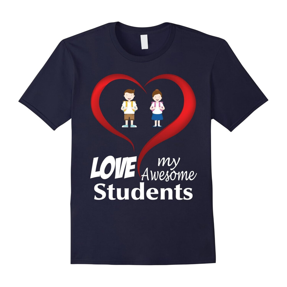 (L) Valentines Day Teacher T-Shirt I love my students -Men Women-Father's Day