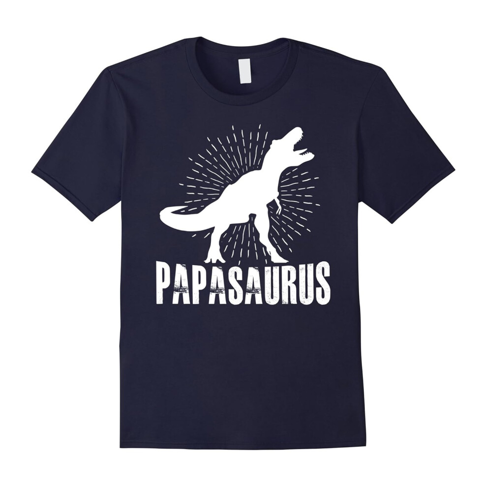 (XXXL) Men's Papasaurus Rex T-shirt-Father's Day