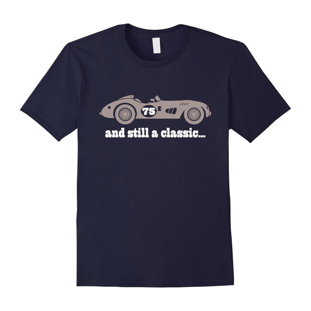 (S) 75th Birthday T-shirt Gifts For Men Vintage Car Tee-Father's Day