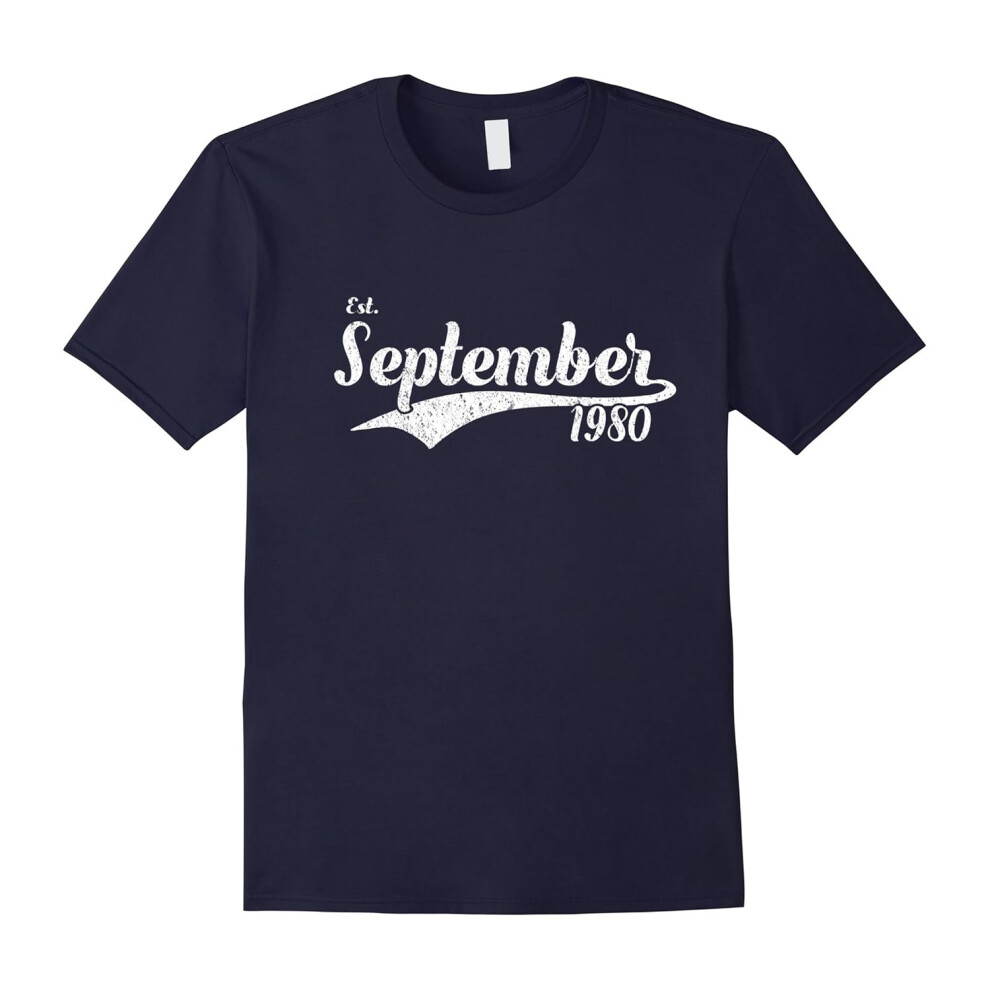 (XXXL) Est September 1980 Shirt â Great 37th Birthday Gifts TShirt-Father's Day