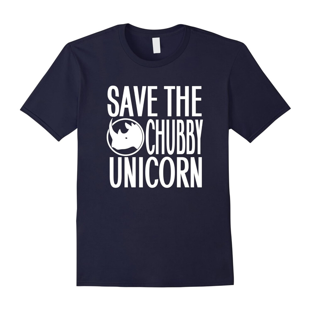 (L) Save The Chubby Unicorn | Rhino Lover T-Shirt & Gift-Father's Day