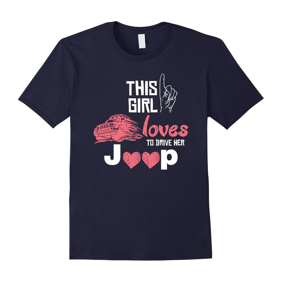 (XL) 5 Color Options â This Girl Loves Her Jeep T-Shirt-Father's Day