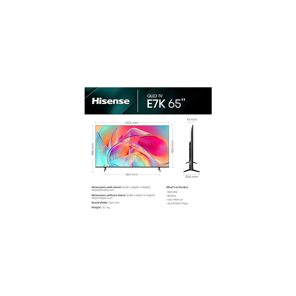 hisense-65-inch-qled-smart-tv-65e7kqtuk---2023-model--quantum-dot-colour