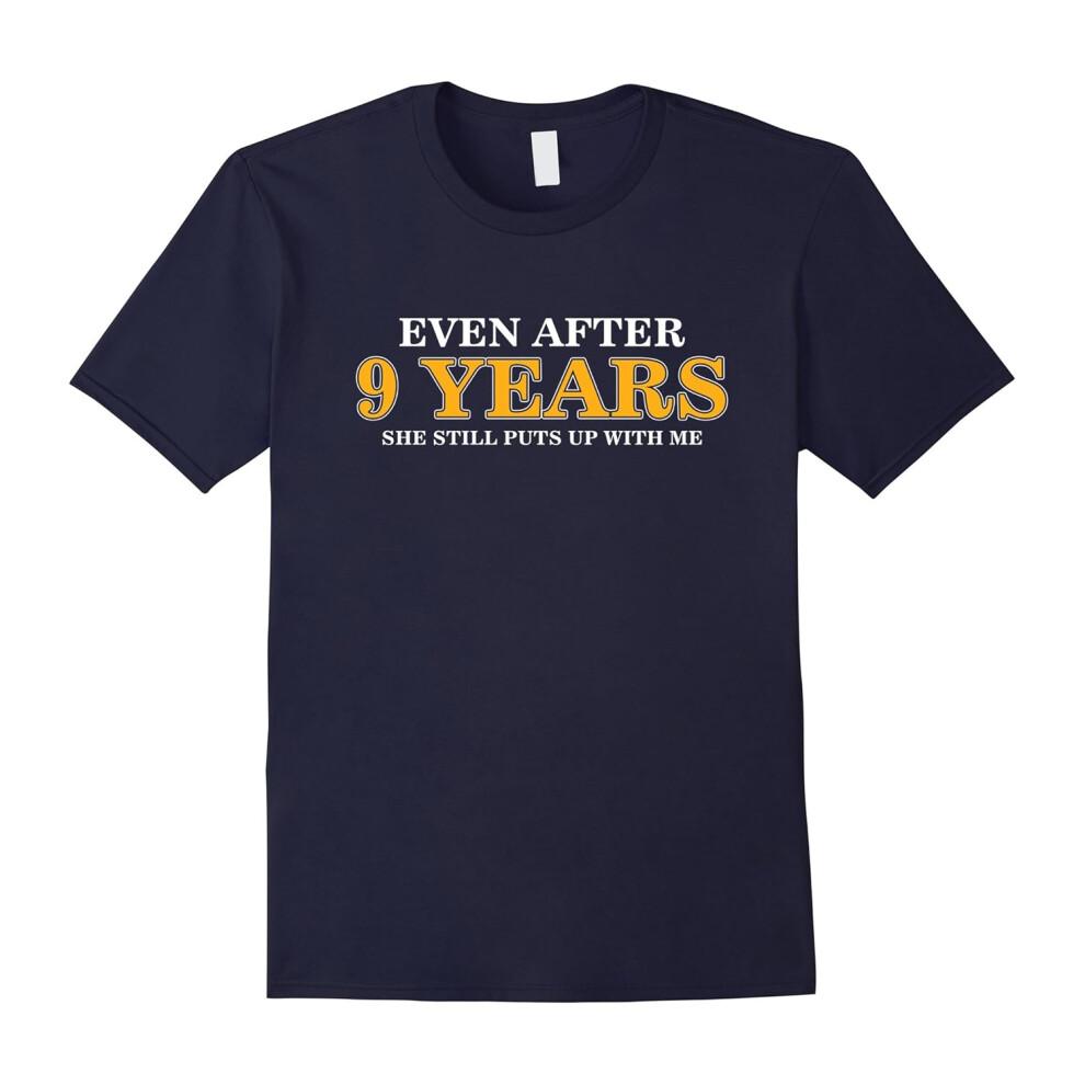 (M) Mens 9 Year Anniversary Funny Relationship Gifts for Him T-Shirt-Father's Day