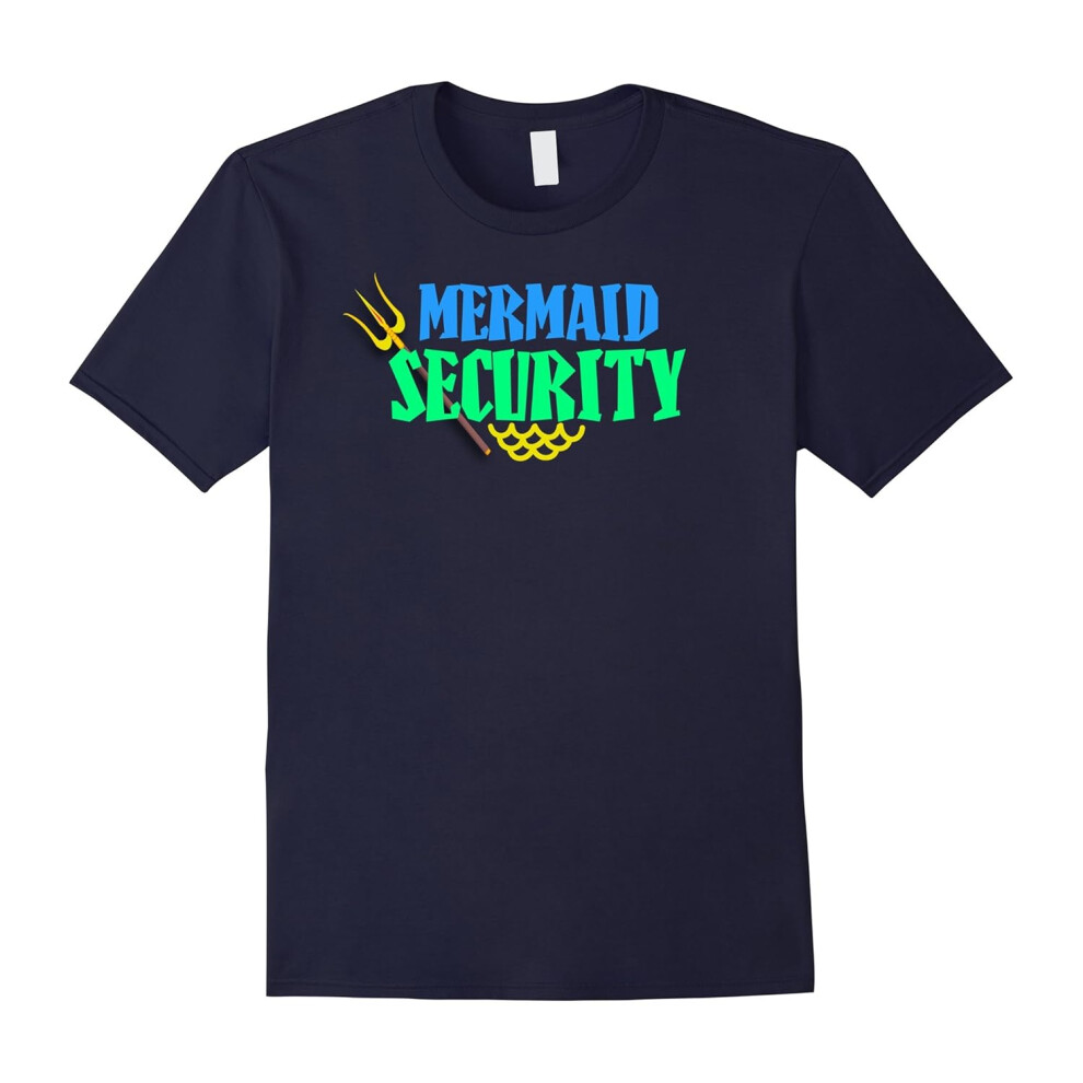 (XXXL) Mermaid Security Merdad T shirt Mermaid Tee Men Dads-Father's Day