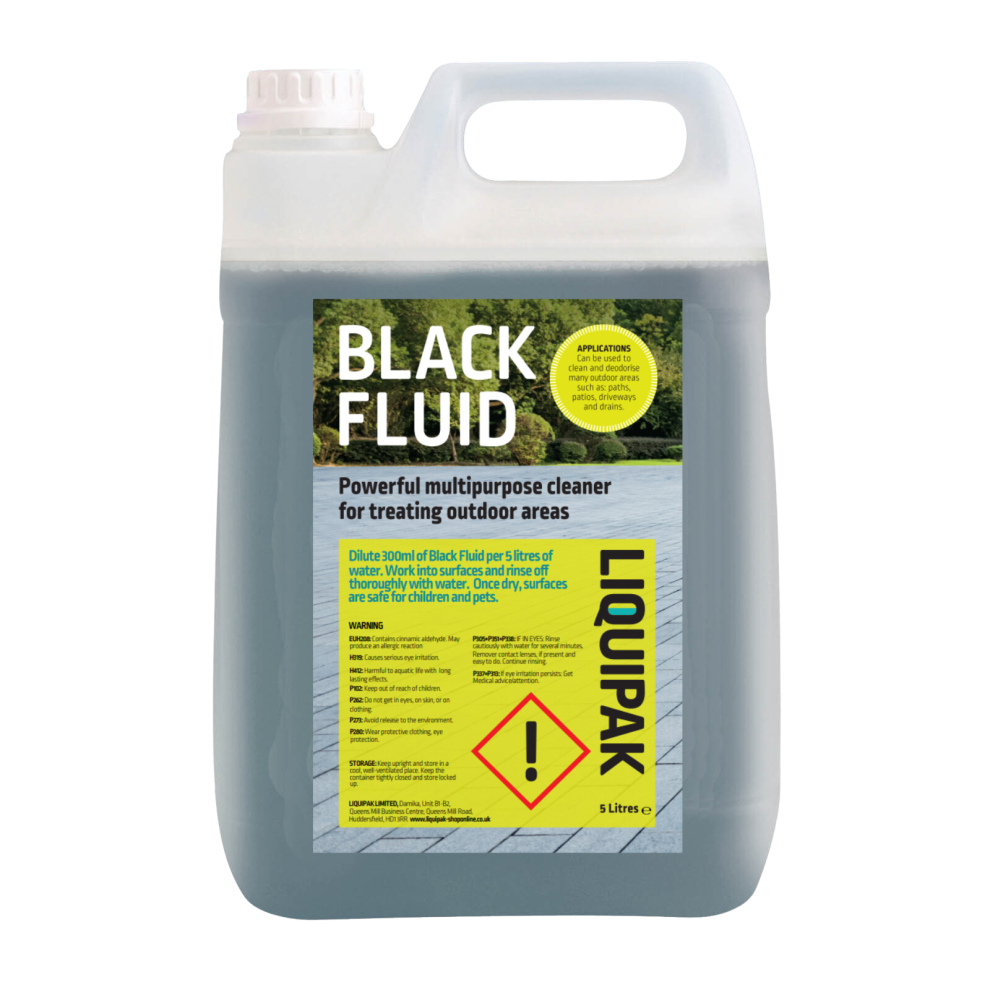 Liquipak (5 Litres) Fluid | Driveways, Patios And Drains Cleaner Black