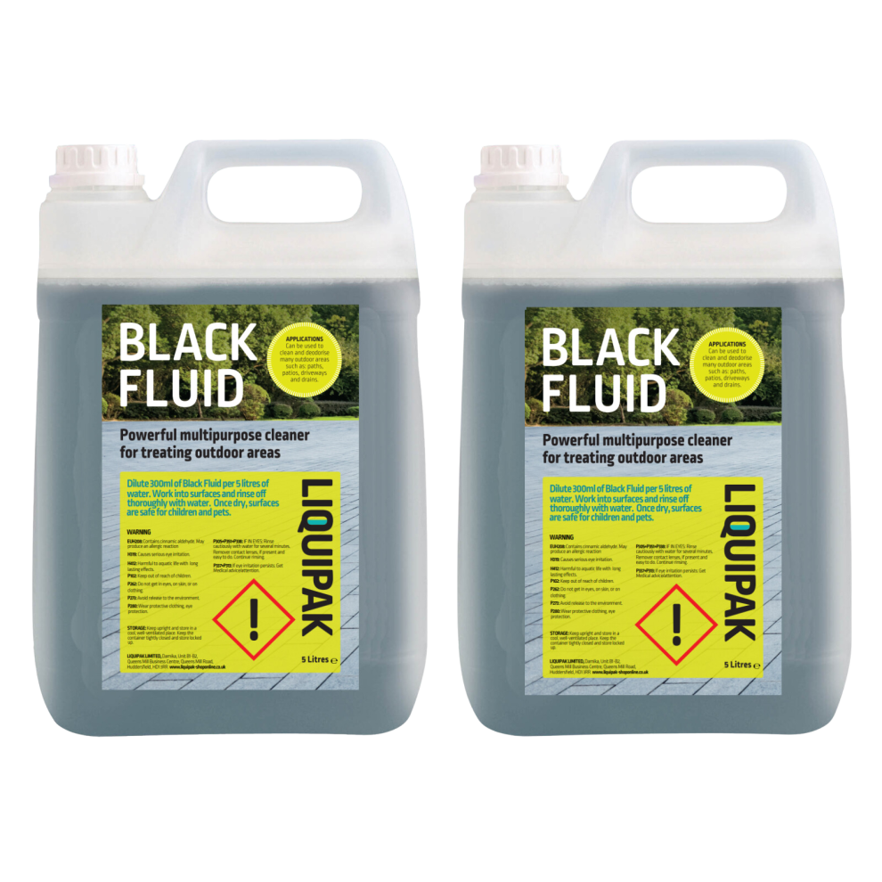 (2x5 Litres) Black Fluid | Driveways, Patios And Drains Cleaner