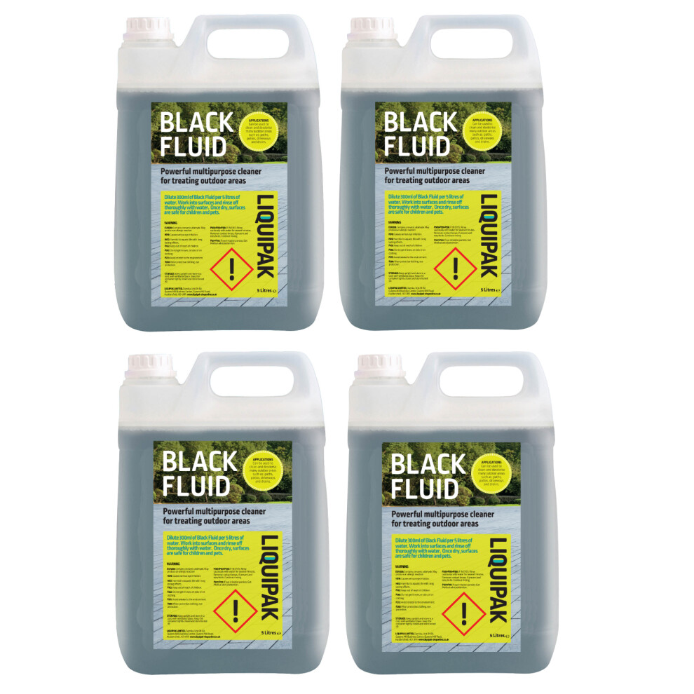 (4x5 Litres) Black Fluid | Driveways, Patios and Drains Cleaner