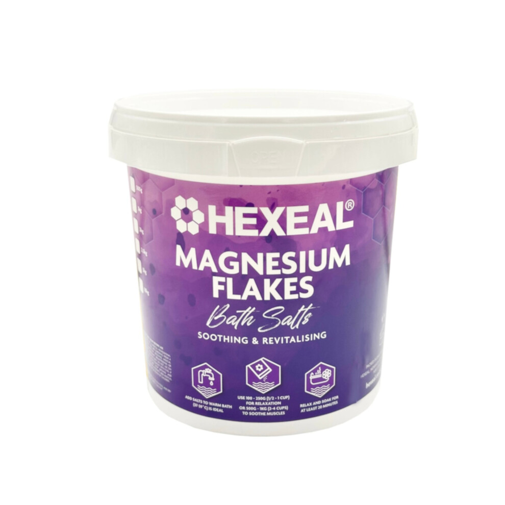 MAGNESIUM FLAKES | 1KG BUCKET | 100% Pure | Bath | Magnesium Chloride