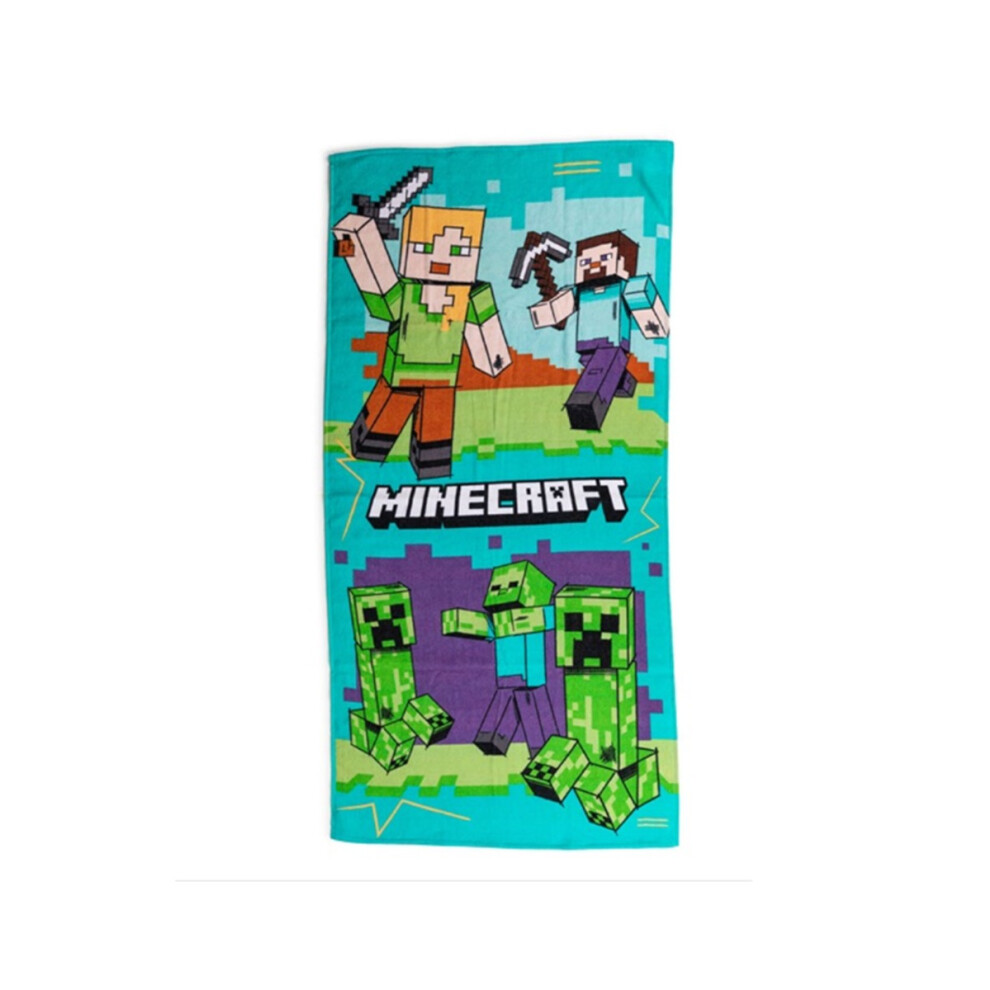 Minecraft Sword And Creeper Towel
