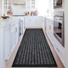 (80x300 cm, Grey) Rubber Door Mats Non-Slip Dirt Trapper Heavy Duty