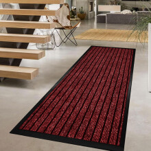 (60x90 cm, Burgundy/ Red) Rubber Door Mats Non-Slip Dirt Trapper Heavy Duty