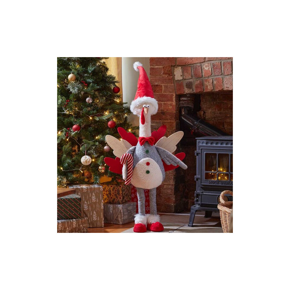 Christmas Turkey Sir Gobble A Lot Large Soft Plush Weighted Cartoon Style Toy