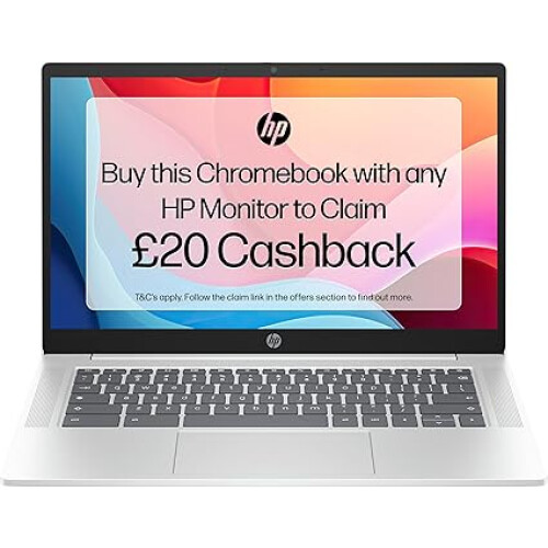 Dell HP Chromebook 14" | Intel Processor N100 Processor| 4 GB RAM | 128 GB Flash Storage 1