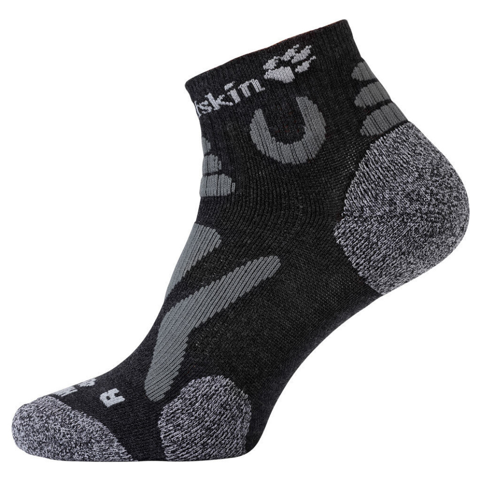 (Dark Grey, 35-37) Jack Wolfskin Hiking Pro Low Cut Socks Trekking Ankle Sock