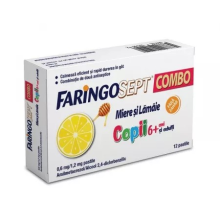 Faringosept Honey & Lemon, kids 6+ and adults, 0.6 mg/1.2 mg,12 pills