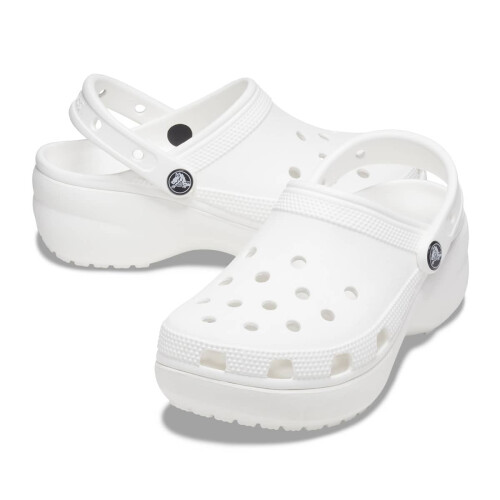 Crocs (Womens US 7) Crocs Womens Classic Platform Clog Sandals - White 2