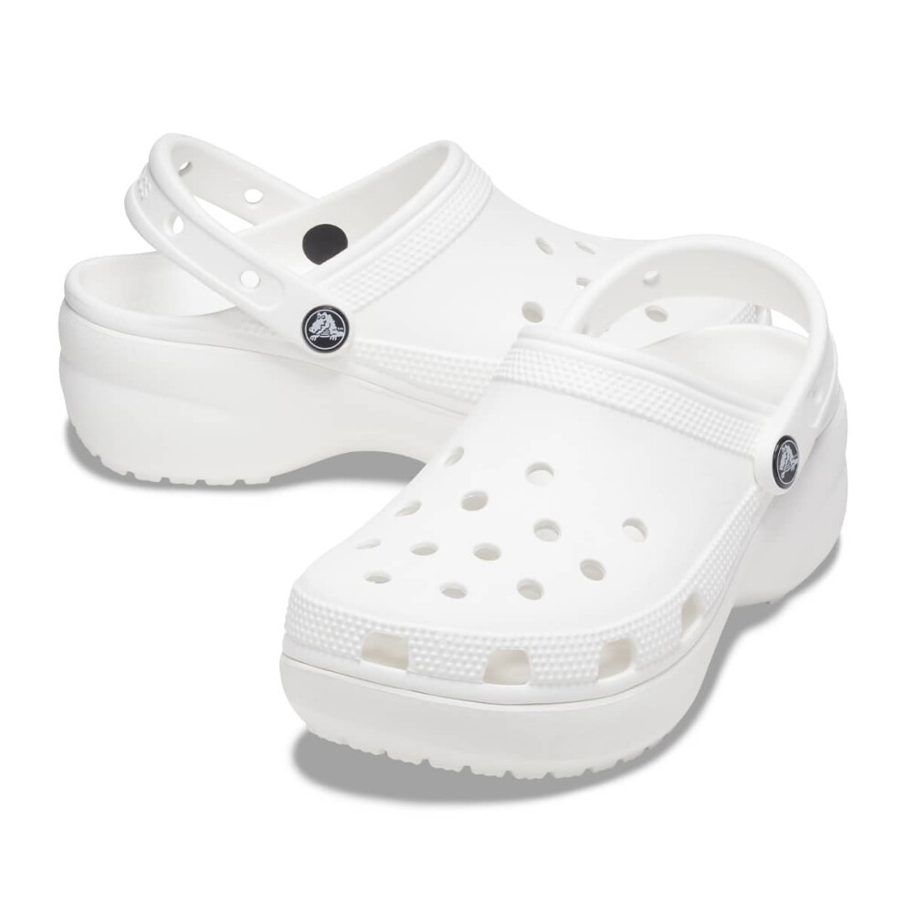 Crocs (Womens Us 10) Womens Classic Platform Clog Sandals - White