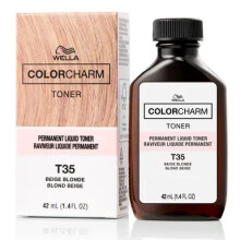 Wella T35 Color Charm Permanent Liquid Hair Toner - Beige Blonde