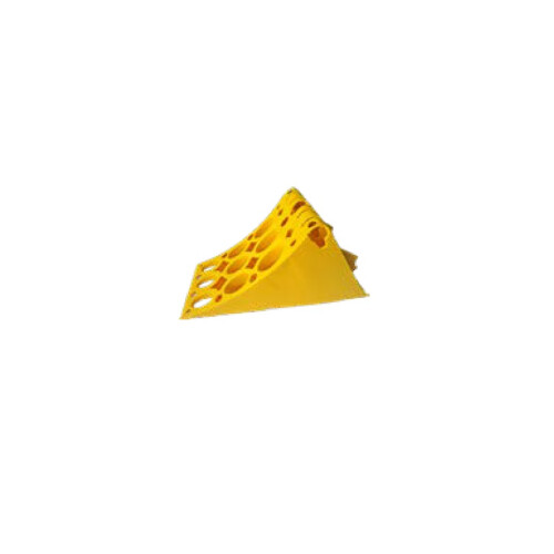Heavy Duty Wheel Chocks Plastic x2 (Yellow Tyre Truck Trailer Caravan)