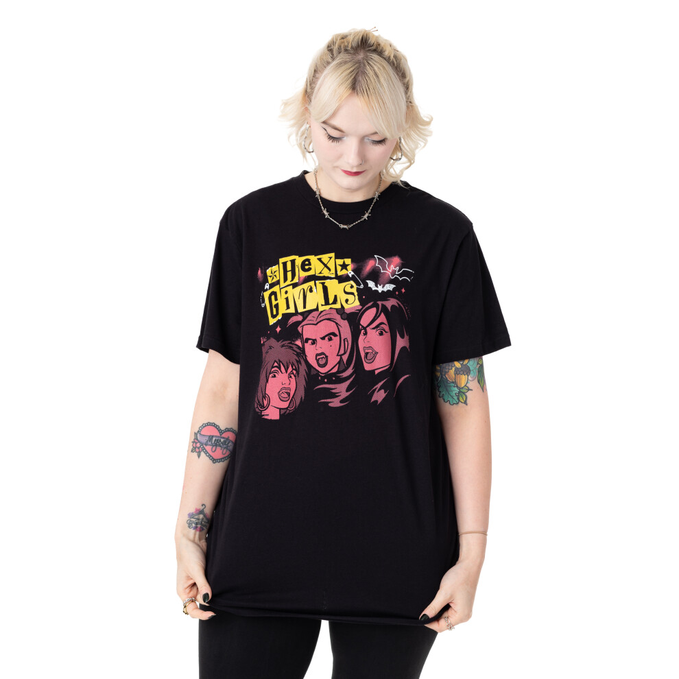 (Large) Scooby Doo Short Sleeved T-Shirt (Womens Black)
