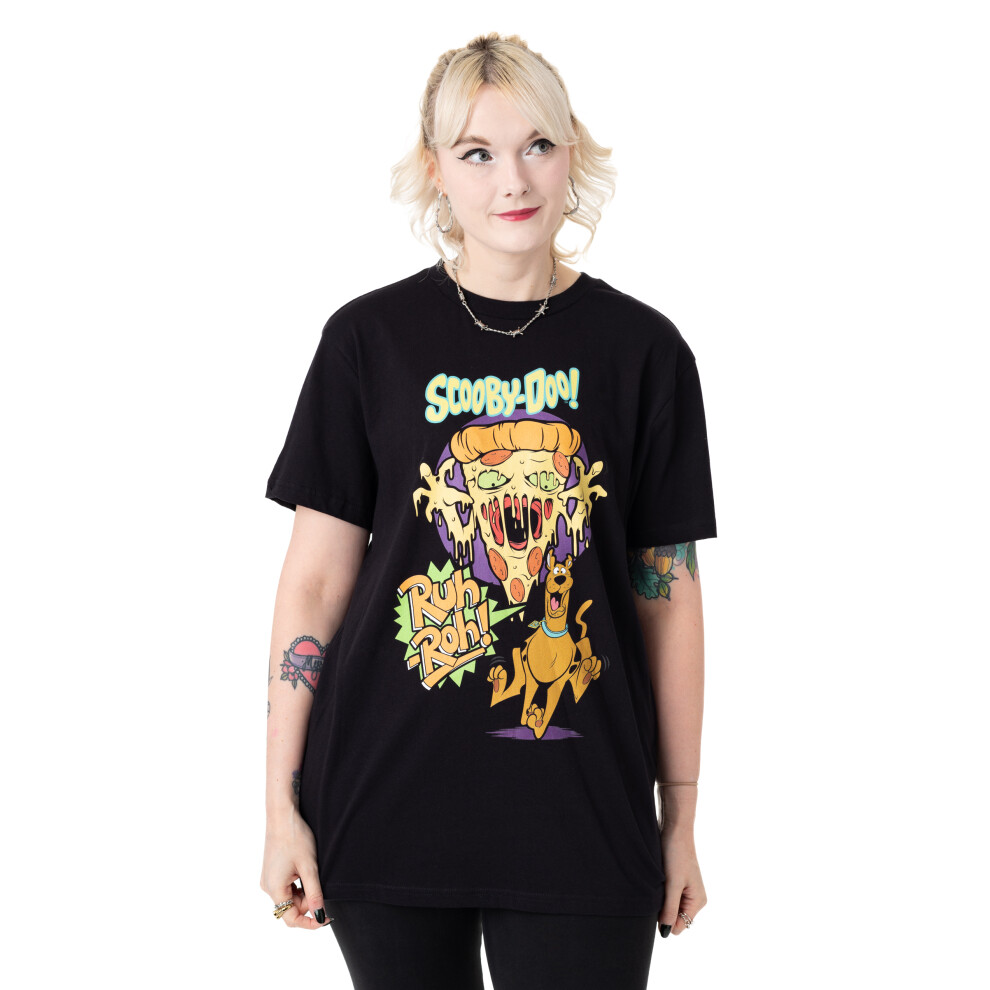 (Large) Scooby Doo Short Sleeved T-Shirt (Unisex Black)