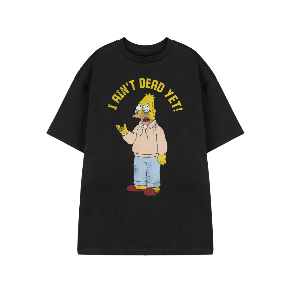 (Medium) The Simpsons Short Sleeved T-Shirt (Mens Black)