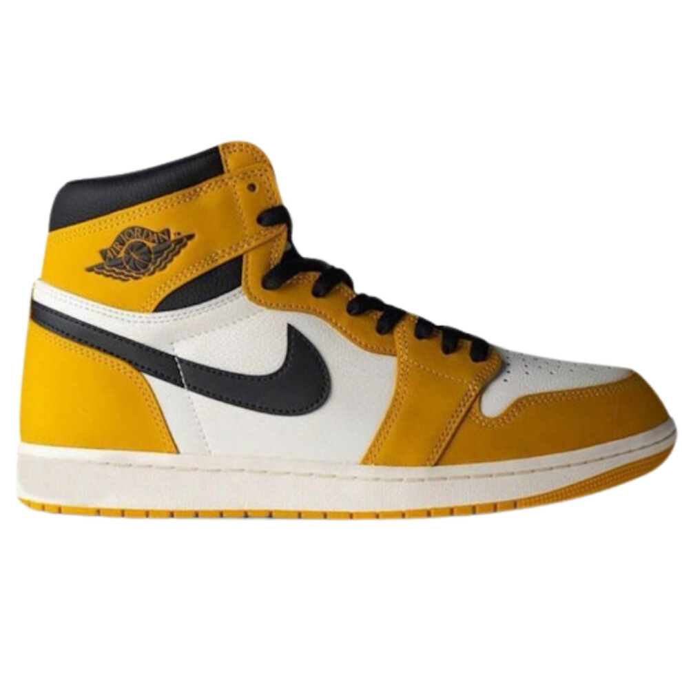 Nike (Uk 9.5) Air Jordan 1 Retro High Og Yellow High Top Sneakers