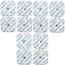 12 SQUARE STUD ELECTRODE PADS FOR TENS MACHINES 3.5mm Stud